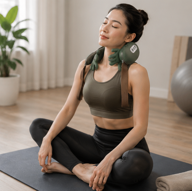 Wireless Neck Massager – 4D Real Hand Kneading Massage Device for Neck, Back Pain Relief and Muscle Relaxation