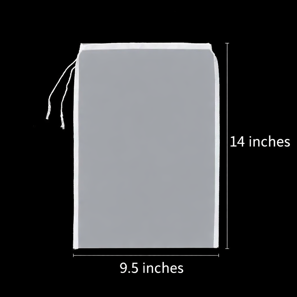 Reusable Nylon Mesh Filter Bag - Multi-Use Food Strainer for Tea, Yogurt, Cheese, Brew, Nut Milk & Soy Milk Preparation