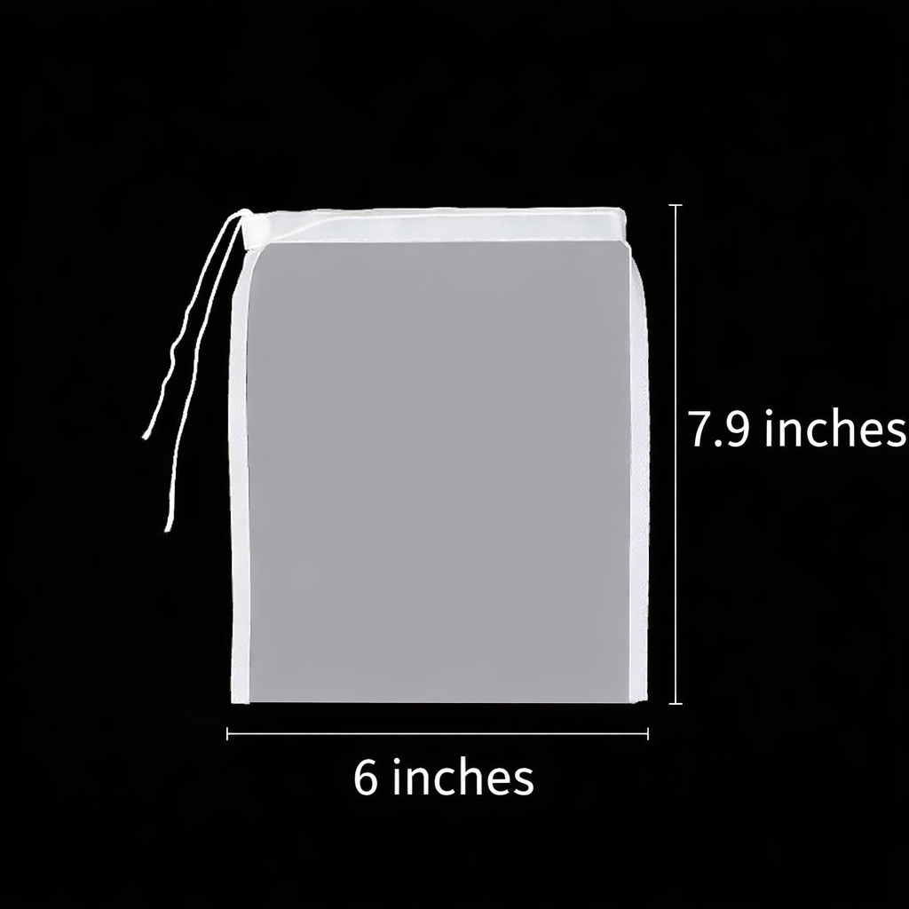 Reusable Nylon Mesh Filter Bag - Multi-Use Food Strainer for Tea, Yogurt, Cheese, Brew, Nut Milk & Soy Milk Preparation