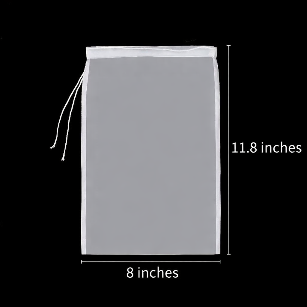 Reusable Nylon Mesh Filter Bag - Multi-Use Food Strainer for Tea, Yogurt, Cheese, Brew, Nut Milk & Soy Milk Preparation