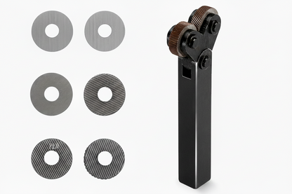 Diagonal Dual-Wheel Linear Knurling Tool – Hardened Steel Lathe Cutter and Knurl Holder for Precision Metal Turning, Machining and Workshop Projects