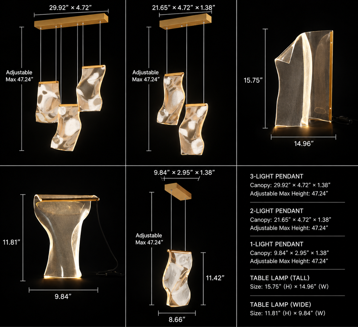 Modern Aluminum Acrylic LED Pendant Light – Designer Hanging Lamp for Dining Room, Foyer and Stylish Interior Decoration