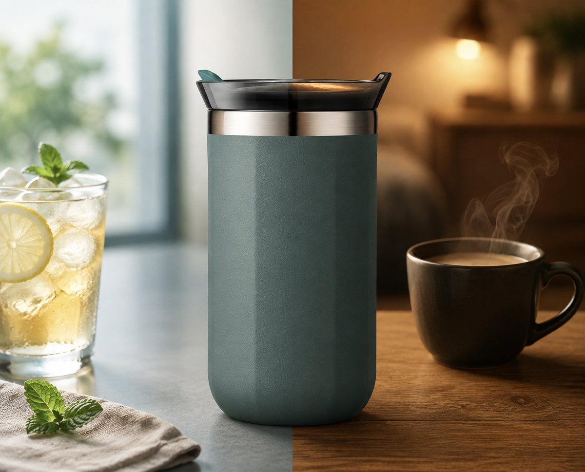 Vacuum Insulated Coffee Mug – Double-Wall Stainless Steel Travel Tumbler with Leakproof Lid for Hot & Cold Drinks, Commuting and Outdoor Travel