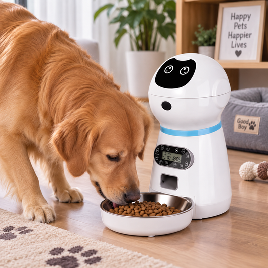 Automatic Robot Pet Feeder – 3.5L Smart Food Dispenser for Cats and Dogs with Convenient Scheduled Feeding and Large-Capacity Meal Storage