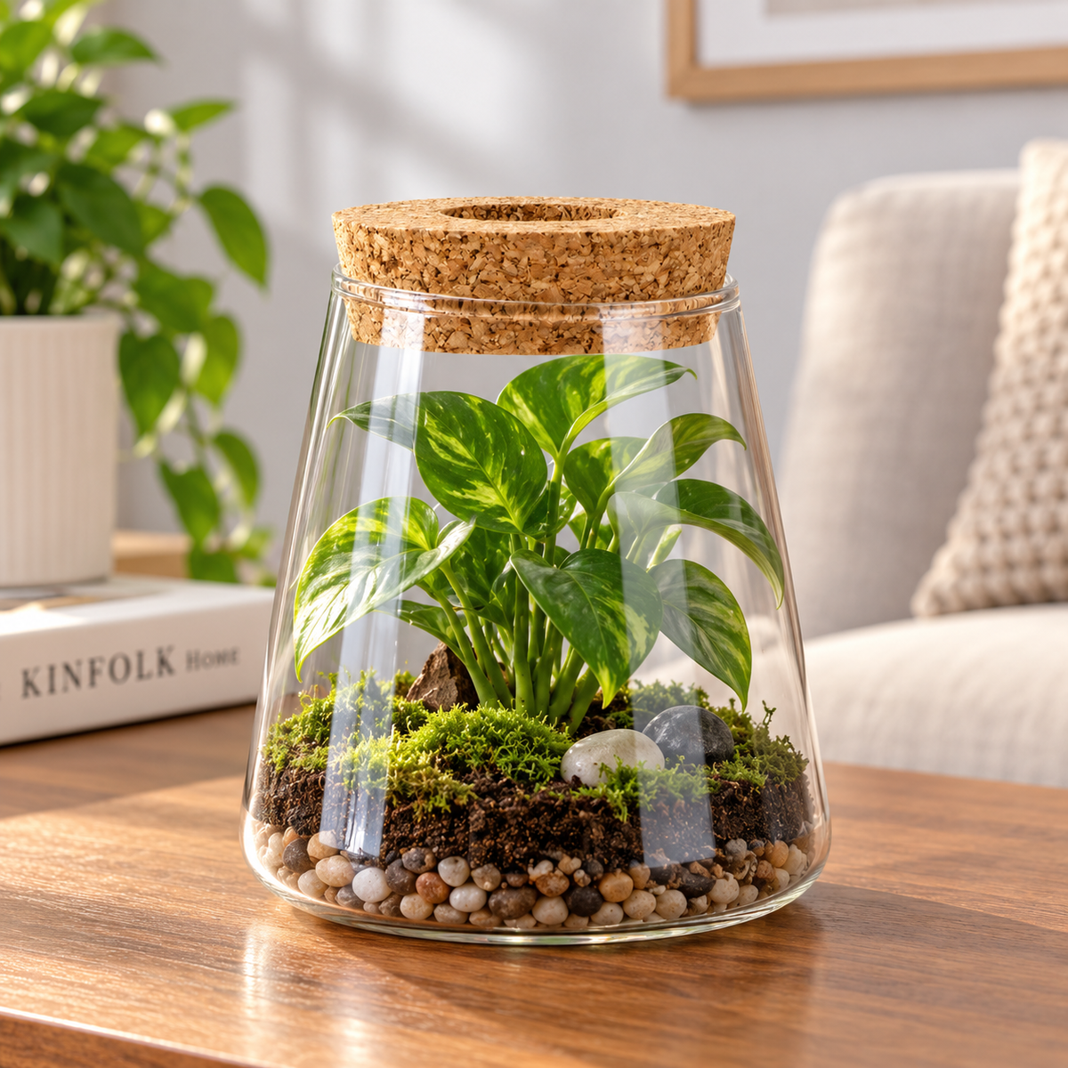 Glass Vase Propagation Station – Tabletop Hydroponic Plant Rack for Cuttings, Indoor Greenery and Stylish Home or Office Decor