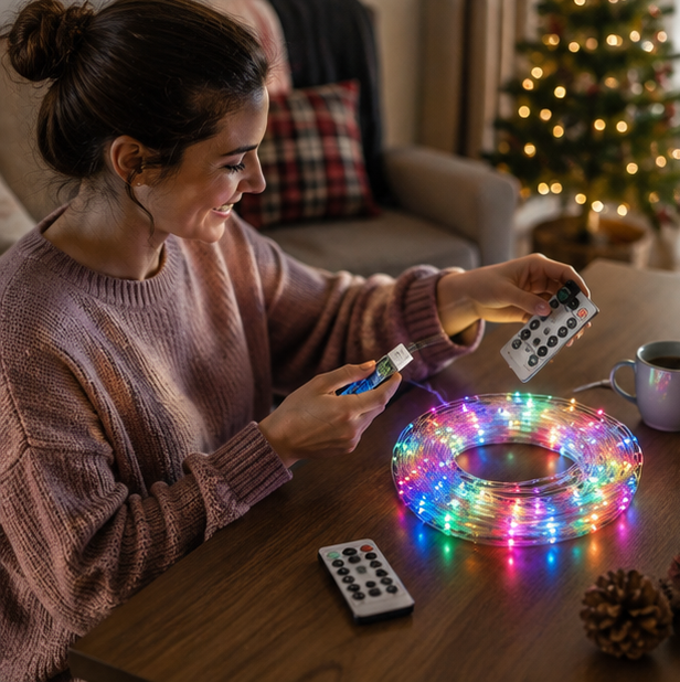 Christmas Waterfall Star Lights – USB Fairy String Lights with Eight Modes for Indoor Outdoor Holiday Decor