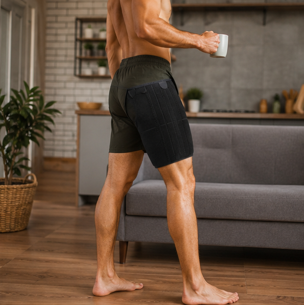 Compression Groin Thigh Sleeve - Adjustable Hip Support Brace for Strain Injury Recovery, Stabilizing Wrap for Men Women Sports Protection