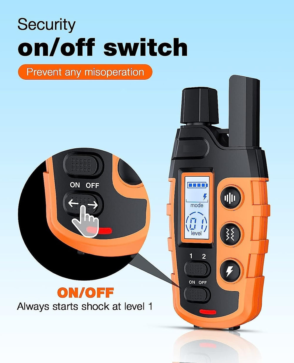 High-quality 1000 m remote training collar for dogs – waterproof, rechargeable e-collar