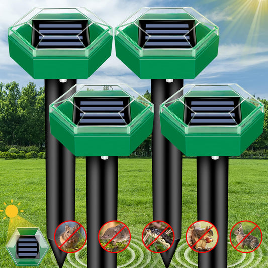 Ultrasonic Mole Repellent 4-Pack