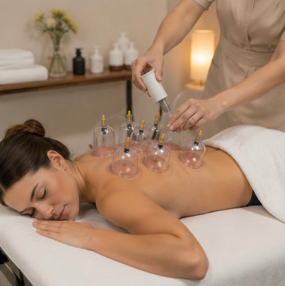 Professional Vacuum Cupping Therapy Set – 32 Piece Body Massage Suction Cups with Hand Pump for Deep Tissue Relaxation