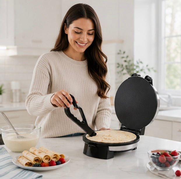 Electric Pancake Maker Machine - Multi-Purpose Household Cake and Crepe Cooker for Quick Breakfasts, Snacks and Family Gatherings