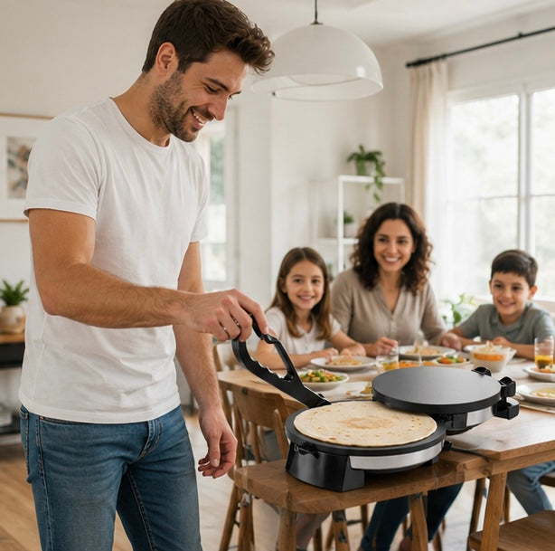 Electric Pancake Maker Machine - Multi-Purpose Household Cake and Crepe Cooker for Quick Breakfasts, Snacks and Family Gatherings