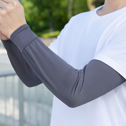 Loose Sun Sleeves for Men - Breathable Mesh Arm Covers for Cycling, Wrist or Hand Coverage