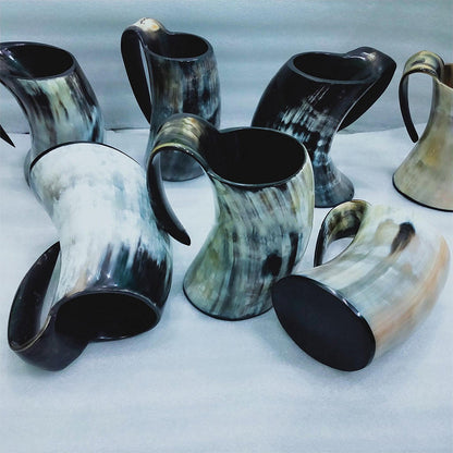 Rustic Viking Horn Beer Mug – Authentic Cow Horn Beer, Wine & Water Goblet for a Legendary Sip