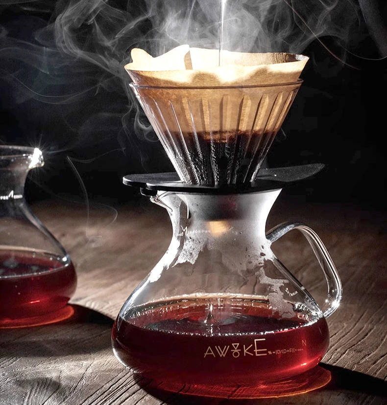 Coffee Carafe – 450ml Glass Sharing Pot with Water Level Display for Manual Brewing, Pour Over, and Barista Accessories