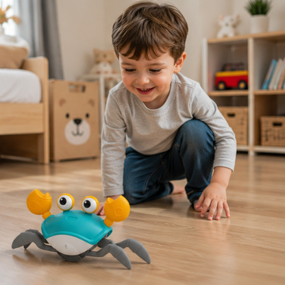 Dancing Crab Interactive Toy - Crawling Musical Baby Toy for Sensory Development and Endless Entertainment