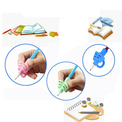 Children’s Soft Silicone Pencil Grip Set – Two-Finger Writing Correction Gel Pen Holder for Kids’ Handwriting Training and Thoughtful Gift