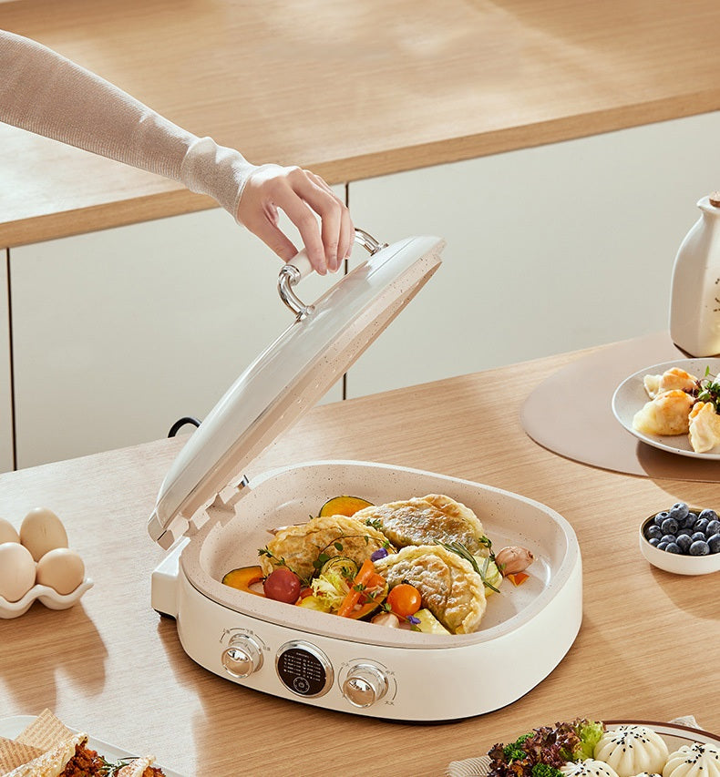 Electric Baking Pan – 33cm Double-Sided Non-Stick Crepe Maker & Pancake Machine with Enlarged Heating Tray