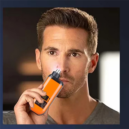 Stainless Steel Nose & Eyebrow Trimmer – 2-in-1  Portable Painless Grooming Tool for Men’s Facial Hair Care