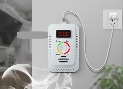 Natural Gas & Carbon Monoxide Detector – 2-in-1  Combustible Gas Leak Monitor for CO, LNG, LPG, Methane Safety, Home and Office Protective Device