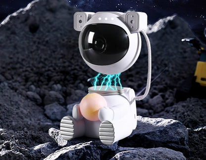 Astronaut Galaxy Moon Lamp Projector – Starry Nebula Sky Night Light for Bedrooms, Parties, Kids’ Décor, and Whimsical Space-Themed Gifting