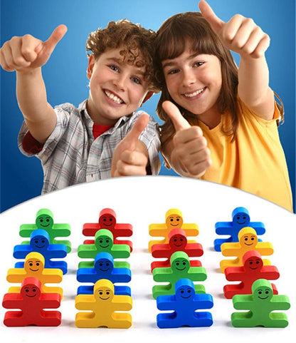 Children Wooden Building Blocks - 3D Toy for Balance Thinking Games Early Learning Montessori Educational Balancing Toys Children Gift