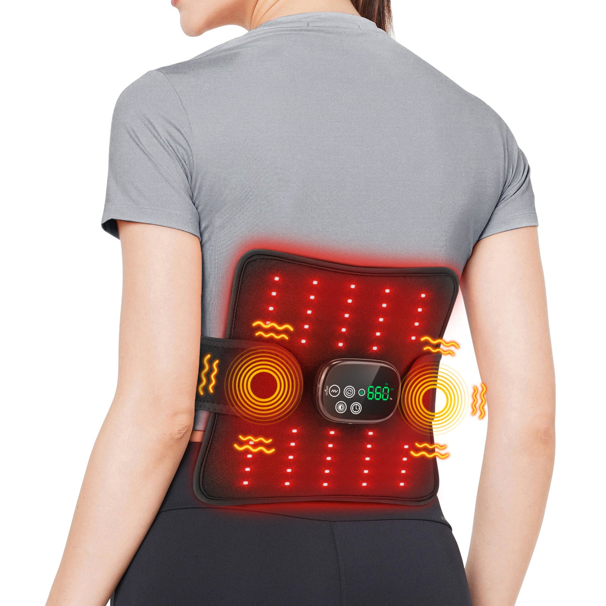Electric Infrared Knee and Waist Massager – Wireless Heating Pad with Vibration Therapy for Joint Pain Relief and Support
