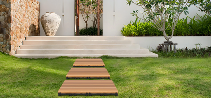 Interlocking Wood Flooring Tiles – 36-Pack 30x30cm DIY Floor Renovation System for Indoor/Outdoor Areas, Easy Click-Lock, Durable, Stylish Deck or Patio Upgrade