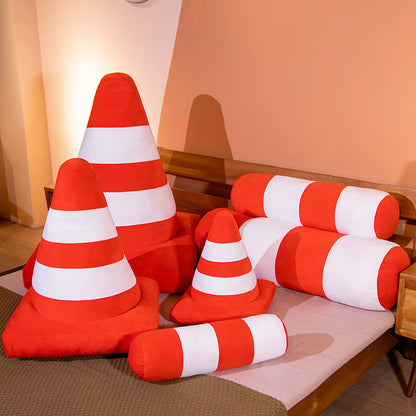 Simulation Vehicle Plush Pillow – Soft Roadblock & Railing Toy Cushion for Bedroom Decor and Fun Sleep Props