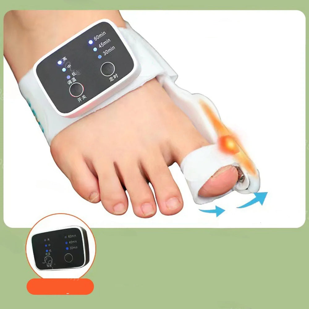 Electric Bunion Corrector – Vibration Massager with Adjustable Brace for Hallux Valgus Relief, Toe Straightening, and Foot Care