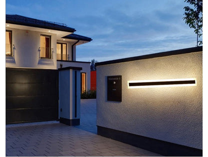 LED Strip Wall Light – Modern Waterproof IP65 Outdoor Lamp with Sleek Aluminum Body, Perfect for Garden, Patio & Porch Lighting