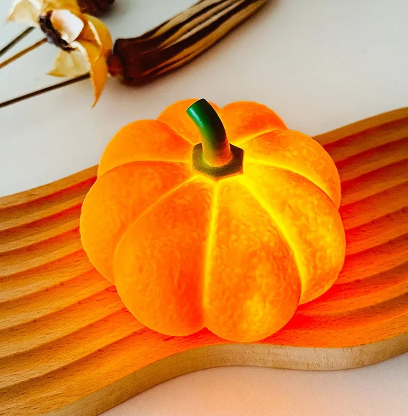 Halloween Pumpkin LED Lantern – Battery Powered Night Light for Kids Bedroom Decoration, Trick-or-Treat Party, and Festive Holiday Home Décor