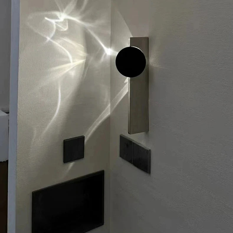 Chrome LED Sci-Fi Wall Light – 3000K Stainless Steel Lamp Sconce for Bedroom, Parlor, Stairs, Hallway