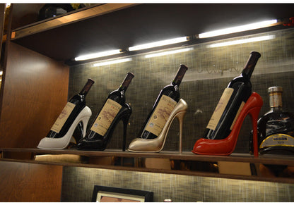 High-Heeled Shoe Wine Rack – Chic Living Room Ornament and Gift for Friends, Parties, and Home Bars