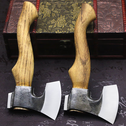 Japanese Forged DC53 Steel Survival Axe – High Hardness Logging Tool, Tactical Hand Axe for Camping, Home Use & Forest Adventures
