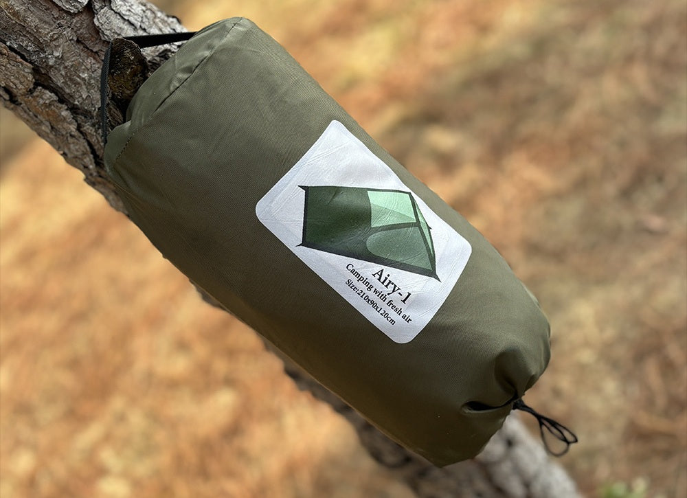 Airy Mesh Camping Tent – Lightweight Mosquito-Proof Inner Tent with Pole-Free Design, Single-Person Shelter for Hiking, Backpacking, and Outdoor Travel Comfort