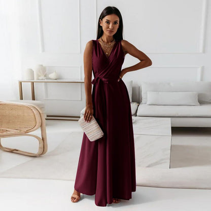 Convertible V-Neck Boho Maxi Wrap Dress for Women – Sexy Multiway Bandage Infinity Gown for Club Nights, Parties, Bridesmaids & More
