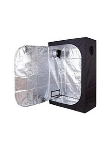 Hydroponic Mylar Grow Tent with Observation Window – 24x24x48" Indoor Reflective Plant Growing Tent with Floor Tray & Light Blocking