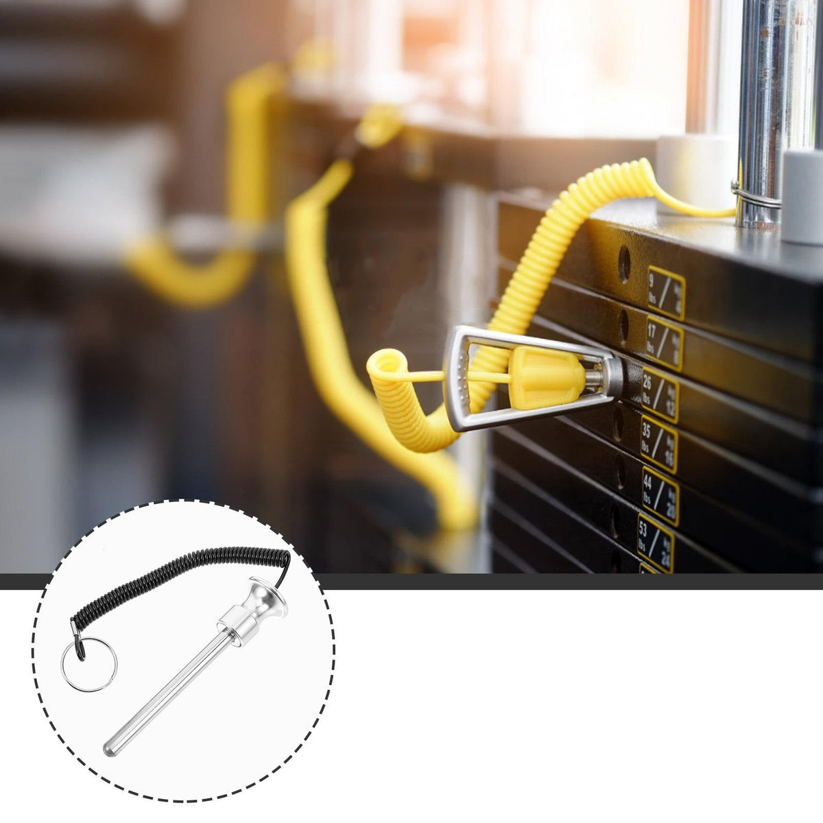 Lightweight Aluminum Alloy Loading Pin – Durable Gym Pulley Attachment and Weight Stack Holder for Cable Machines, Strength Training, and Heavy-Duty Fitness Accessories