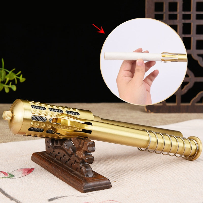 Copper Moxibustion Tool – Handheld Moxa Stick Burner with Rotating Massager for Acupoint Warming, Meridian Therapy, Stress Relief, and Natural Massage Health Care