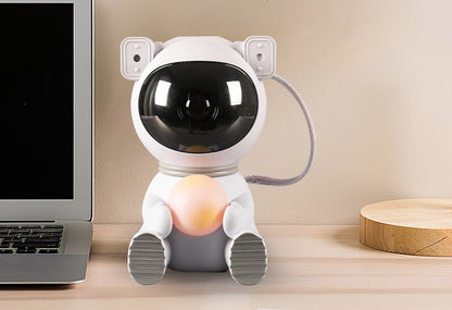 Astronaut Galaxy Moon Lamp Projector – Starry Nebula Sky Night Light for Bedrooms, Parties, Kids’ Décor, and Whimsical Space-Themed Gifting