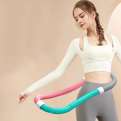 Spring Tube Yoga Circle – Foldable Waist & Tummy Trimmer for Core Strength, Weight Loss & Home Fitness Training