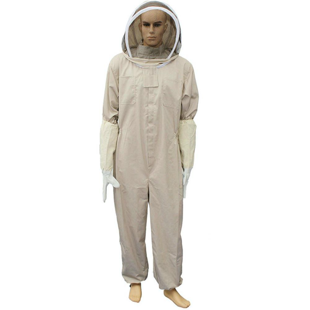 Professional Full-Body Beekeeping Suit with Ventilation and Protective Gloves – Durable Safety Outfit for Beekeepers and Outdoor Apiary Work