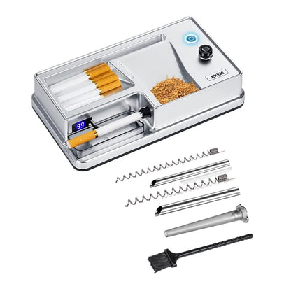Electric Cigarette Rolling Machine – Smart Infrared LED Sensing Roller with Storage Tray for Regular Tubes and Convenient Tobacco Preparation