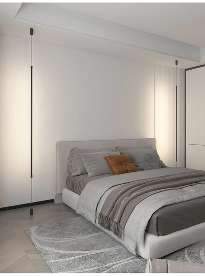 Minimalist Black LED Floor Lamp – Modern Home Decoration Light Fixture for Living Room, Bedroom, or Hallway