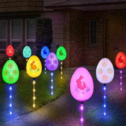 Solar Easter Egg Lights – Brighten Your Yard with Colorful Solar Decor Eggs for a Glowing Springtime Celebration