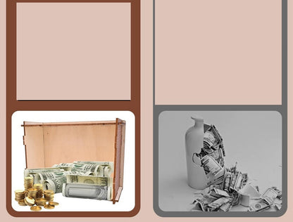 Wooden Cash Vault Savings Box – Secure Adult Money Bank with Target Tracker & Numbered Goal Display