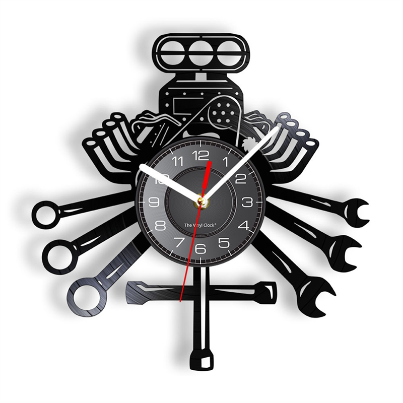 Personalized LED Wall Tool Clock for Men – Car Repair Tools Garage Décor Gift with US Plug, Perfect for Father’s Day