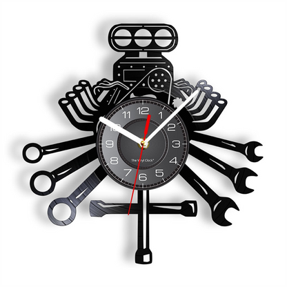 Personalized LED Wall Tool Clock for Men – Car Repair Tools Garage Décor Gift with US Plug, Perfect for Father’s Day
