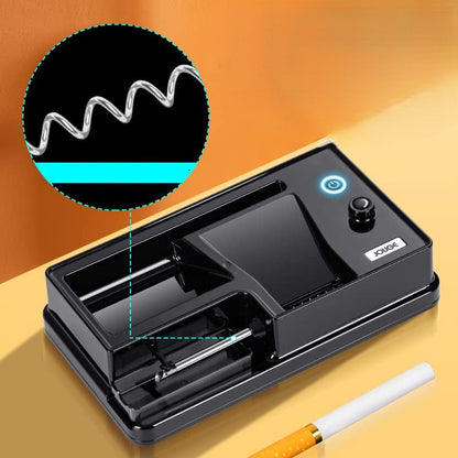 Electric Cigarette Rolling Machine – Smart Infrared LED Sensing Roller with Storage Tray for Regular Tubes and Convenient Tobacco Preparation